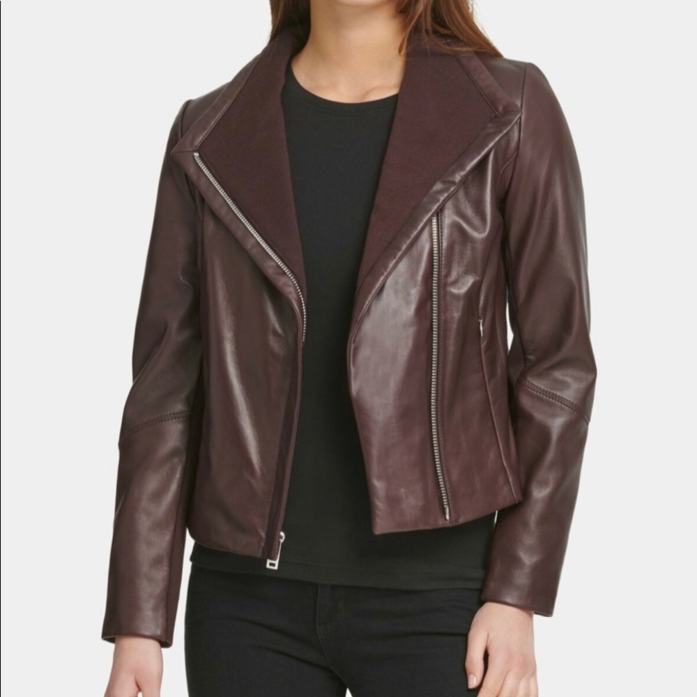 DKNY Faux Leather Jacket